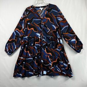 Nine West Multicolor Long Sleeve Dress